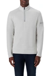 Bugatchi Comfort Cotton Blend Quarter Zip Pullover In Chalk