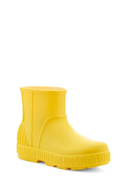 Ugg Drizlita Genuine Shearling Lined Rain Boot In Canary