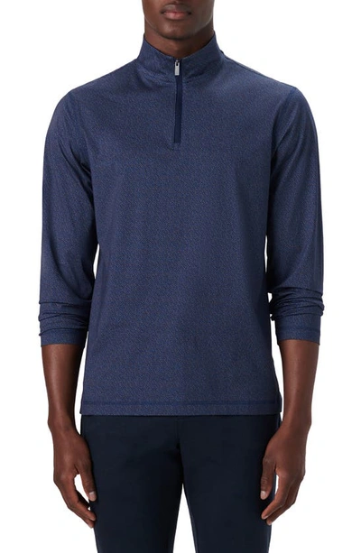 Bugatchi Ooohcotton® Quarter Zip Pullover In Navy