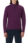 Bugatchi Men's Mixed Nylon Knit Quarter-zip Sweater In Plum