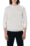 Bugatchi Merino Wool Crewneck Sweater In Chalk