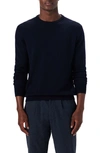 Bugatchi Merino Wool Crewneck Sweater In Midnight