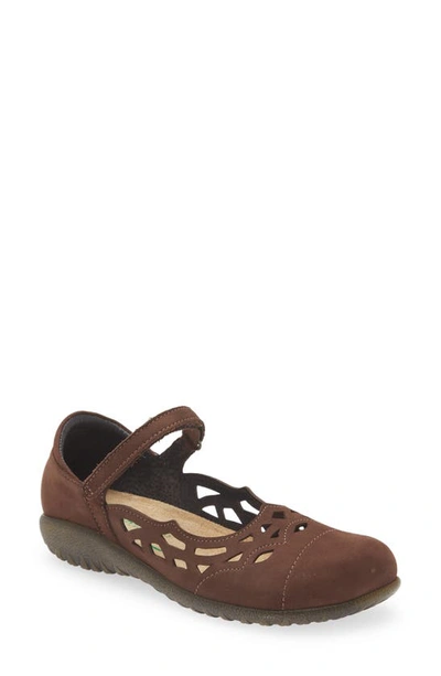 Naot Agathis Mary Jane Flat In Brown