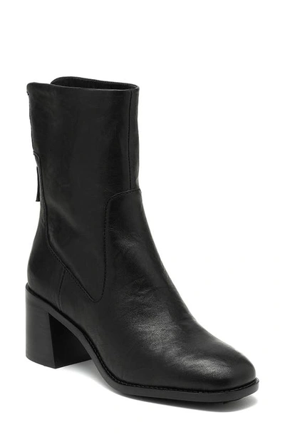 Kelsi Dagger Brooklyn Island Block Heel Bootie In Black Leather