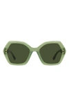 Isabel Marant 53mm Geometric Sunglasses In Green