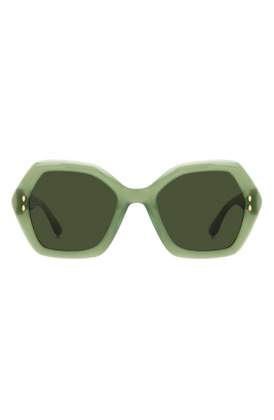 Isabel Marant 53mm Geometric Sunglasses In Green