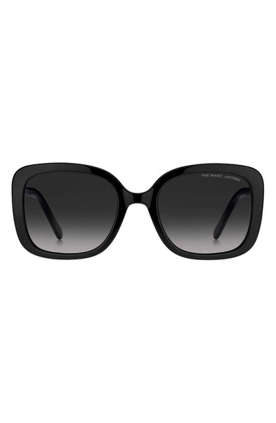 Marc Jacobs 54mm Gradient Square Sunglasses In Black/blue Gradient
