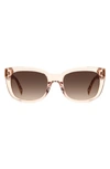 Kate Spade Tammy 53mm Rectangular Sunglasses In Beige / Brown Gradient