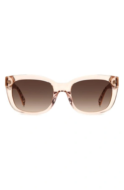 Kate Spade Tammy 53mm Rectangular Sunglasses In Beige / Brown Gradient