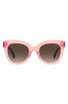 Kate Spade Belah 50mm Gradient Round Sunglasses In Pink / Brown Gradient