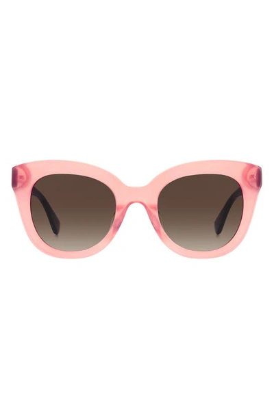 Kate Spade Belah 50mm Gradient Round Sunglasses In Pink / Brown Gradient