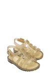 Mini Melissa Kids' Girls' Flox Sandals - Walker, Toddler In Gold