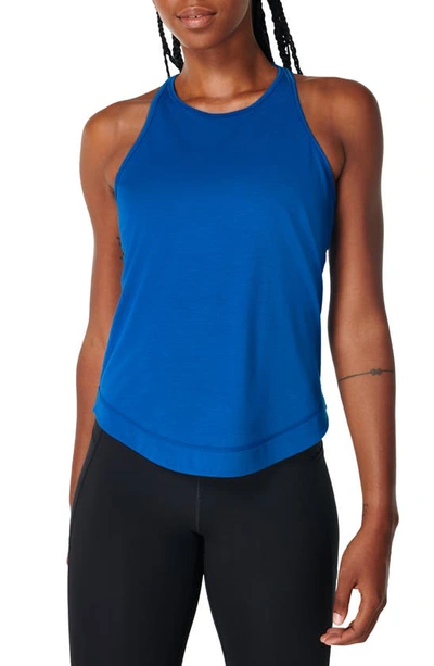 Sweaty Betty Breezy Stretch Recycled Polyester Tank Top In Lightning Blue