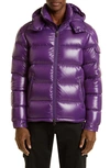 MONCLER MAYA LACQUERED DOWN JACKET