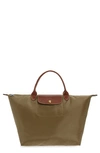 Longchamp 'medium Le Pliage' Tote In Khaki