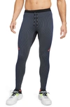 Nike Dri-fit Adv Aeroswift Racing Tights In Black/ Blue/ Grey/ Crimson