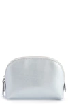 Royce New York Personalized Small Cosmetic Bag In Silverold Foil