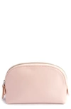 Royce New York Personalized Small Cosmetic Bag In Light Pink - Gold Foil