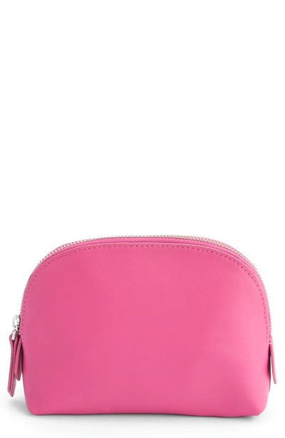 Royce New York Personalized Small Cosmetic Bag In Pink - Deboss