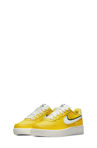 Nike Kids' Air Force 1 Lv8 Sneaker In Tour Yellow/black/tour Yellow/sail