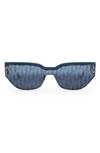 Dior Club M3u (30b8) Cd 40089 U 90x Cat Eye Sunglasses In Blue