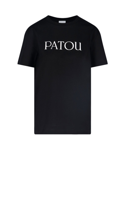 Patou Logo-print T-shirt In Black