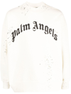 PALM ANGELS PALM ANGELS MEN'S WHITE COTTON SWEATSHIRT,PMBA065F22FLE0070310 L