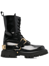 MOSCHINO MOSCHINO MEN'S BLACK OTHER MATERIALS ANKLE BOOTS,MB24064G0FGB0000 40