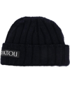 Patou Ribbed-knit Wool And Cashmere Beanie In Blue