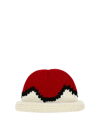 Kenzo Multicolor Graphic Wool Hat In Red
