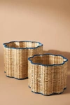 Anthropologie Set Of 2 Tulip Baskets