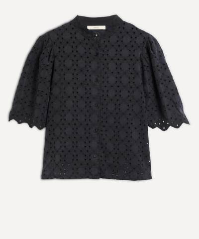 Sessun Vallauri Lace Blouse In Black