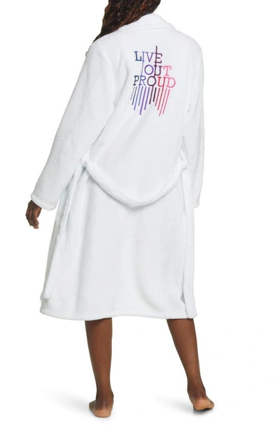 Bp Be Proud Pride Gender Inclusive Embroidered Robe In White Live Out Proud