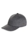 Zegna Dark Grey Oasi Cashmere Baseball Cap In Gris Foncé