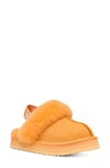 Ugg Kids' Funkette Genuine Shearling Slipper In Papaya Orange