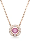 Swarovski Sparkling Dance Crystal Pendant Necklace In Pink