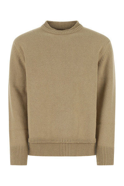 Maison Margiela Navy Blue Wool Blend Sweater Blue  Uomo M In Beige