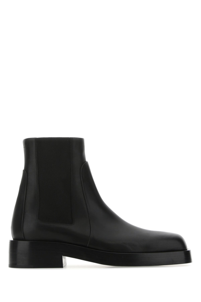 Jil Sander Vitello Leather Chelsea Boots In Black