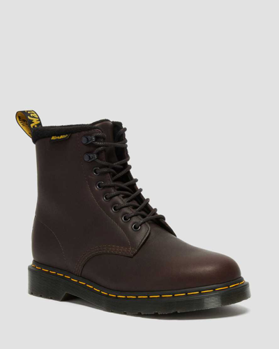 Dr. Martens 1460 Pascal Warmwair Leather Lace Up Boots In Dark Brown