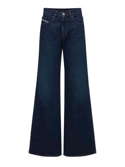 Diesel Wide-leg Denim Jeans In Blue