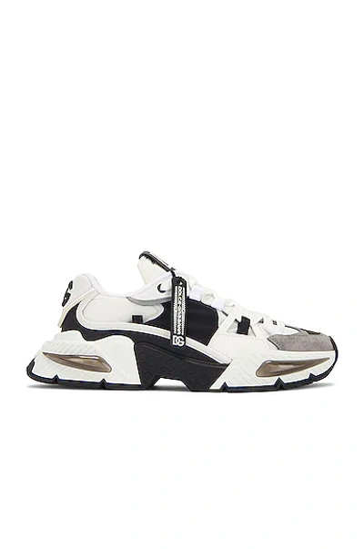Dolce & Gabbana Mixed-material Air Master Sneakers In White,black