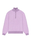 Jacquemus La Maille Berger Embroidered Logo Half Zip Merino Wool Blend Sweater In Light Purple