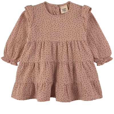 Buddy & Hope Kids' Gots Dotted Dress Mauve Dots In Pink