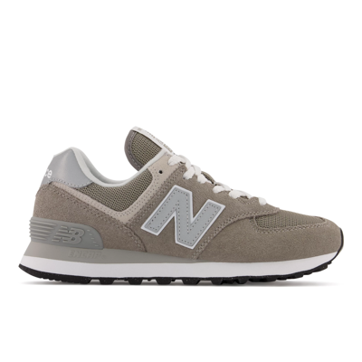 NEW BALANCE DAMEN 574 CORE IN GRAU/WEISS, WILDLEDER/MESH, GRÖSSE 40