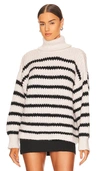 Line & Dot Ariel Sweater In Black & White