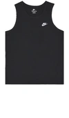 Nike Club Tank Top In Black & White