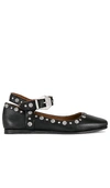 Free People Mystic Mary Jane Flats In Black