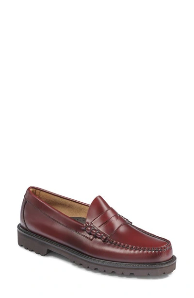 G.h. Bass & Co. Weejuns 90s Larson Leather Penny Loafers In Wine