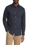Ted Baker Layer Microdot Button-up Shirt In Navy