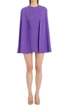 VALENTINO CADY COUTURE CAPE SLEEVE MINIDRESS